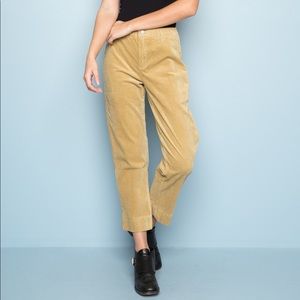NWT Brandy Melville cream corduroy Tilden pants